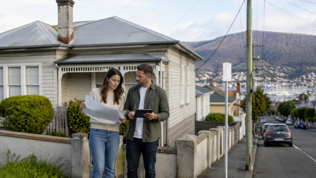 looking at house plans